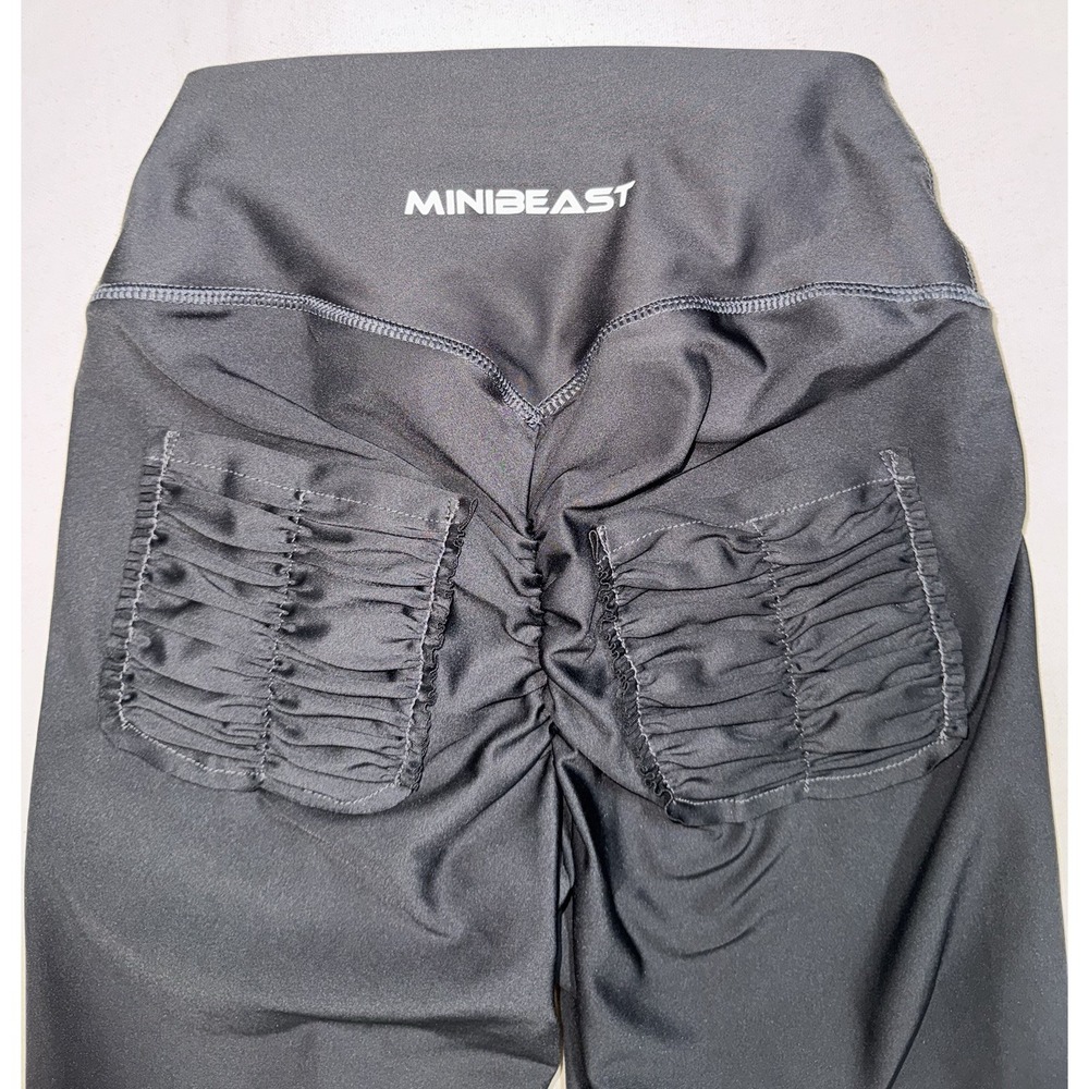 Minibeast Gym Leggings Booty Scrunch Ruffled Back Pockets Women's Sz Medium